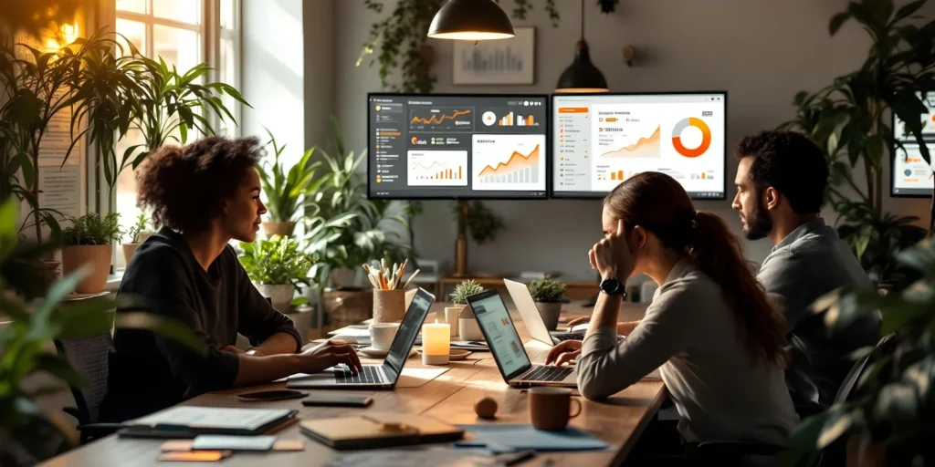 TechnoTaau professionals collaborating on SEO, e-commerce, and social media campaigns to empower businesses.